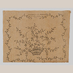 Fig. 8 "PATTERN for a Ladys WORKBAG To be worked with Shaded Ribbon" Needlework Pattern made by Lady Jean Skipwith (1747/8–1826); Mecklenburg County, VA; 1780–1830. Ink on paper. HOA: 8.625”; WOA: 10.875”. Courtesy of The Colonial Williamsburg Foundation, Museum Purchase, acc. no. 2002–22,2.