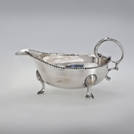 Fig. 12: Sauceboats marked by Daniel You, Charleston, SC, 1750; silver; HOA 3-1/2”, LOA 6-3/8”. MESDA Acc. 3407.1-2.