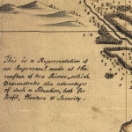 Fig. 13: Detail of the note at the head of the Peedee River on the Moseley-Cowley manuscript map (Figure 1).