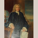 Fig. 19: Portrait of Arthur Dobbs copied from the 1752 painting by William Hoare; unknown artist; late-19th or early-20th century. Collection of the Burgwin-Wright House, Wilmington, NC. Photograph by Paul Zickell.