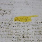 Fig. 21: Detail of the "second shelf" entry from the inventory of Arthur Dobbs's library. Dobbs Papers (D162), Public Record Office of Northern Ireland (PRONI).
