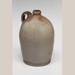 Fig. 10: Jug stamped “J.P. GRINSTEAD” (John Parker Grinstead [w.1837–c.1860]), Waco, KY, c. 1837–1860. Stoneware; HOA: 11”. MESDA Acc. 5630.1.