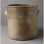 Fig. 18: Crock stamped “P. A. HUFFMAN / OGGS MILL / K.Y.” (Philip A. Huffman [1821–1898]), Waco, KY, 1847–1850. Stoneware; HOA: 10-3/8”, HOA: 11-5/8”. Collection of the Speed Museum of Art, Acc. 2012.7.32.