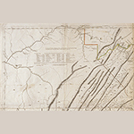 Fig. 15: Upper Western Sheet from the January 1755 (State 3) Fry and Jefferson map showing additions of road network (Figure 13).