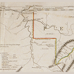 Fig. 24: Detail of the Monongahela and Youghiogheny rivers’ watersheds from the January 1755 (State 3) Fry and Jefferson map (Figure 13).